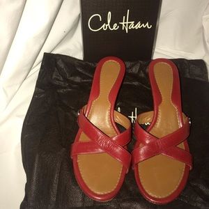 Cole Haan Cherry/Weave Patent "Mara" Women's Slide